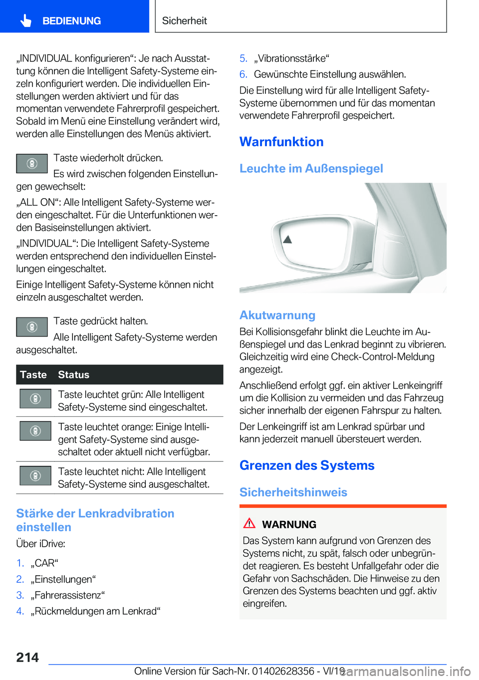 BMW 8 SERIES COUPE 2020  Betriebsanleitungen (in German) x�I�N�D�I�V�I�D�U�A�L��k�o�n�f�i�g�u�r�i�e�r�e�nv�:��J�e��n�a�c�h��A�u�s�s�t�a�tj
�t�u�n�g��k�