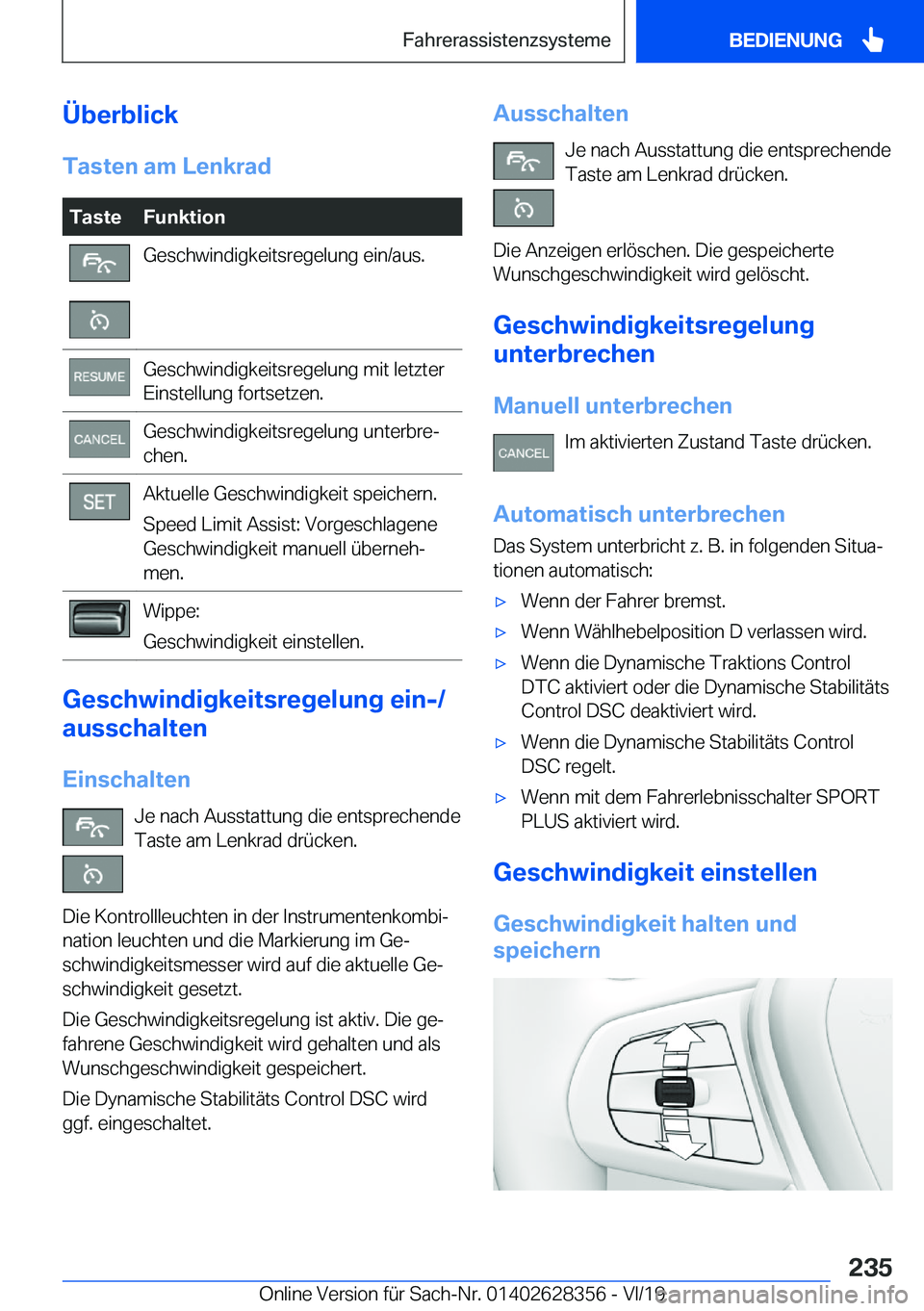 BMW 8 SERIES COUPE 2020  Betriebsanleitungen (in German) �