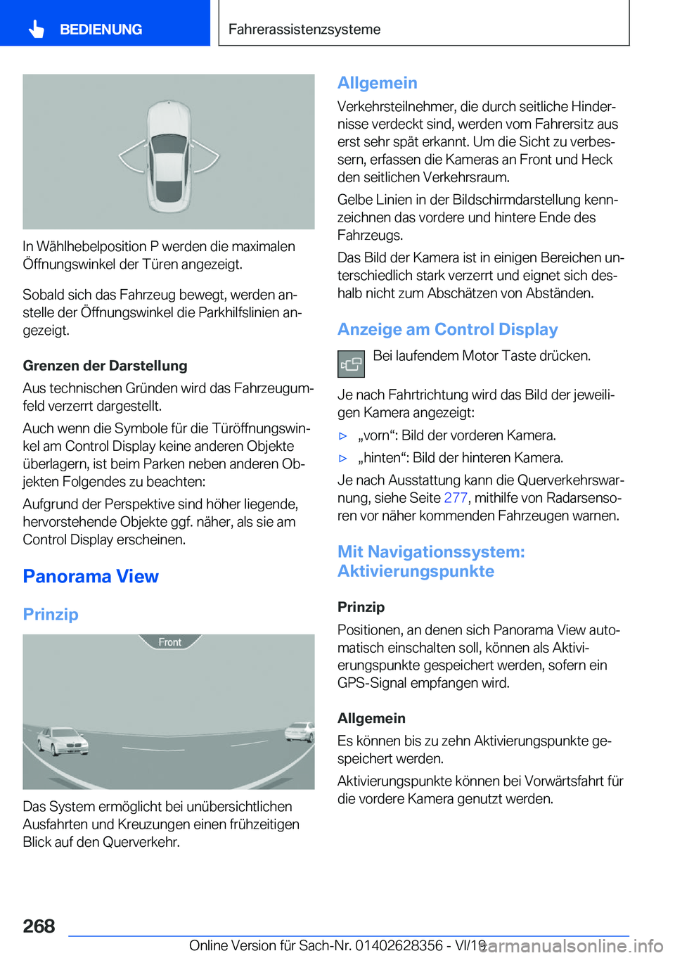 BMW 8 SERIES COUPE 2020  Betriebsanleitungen (in German) �I�n��W�