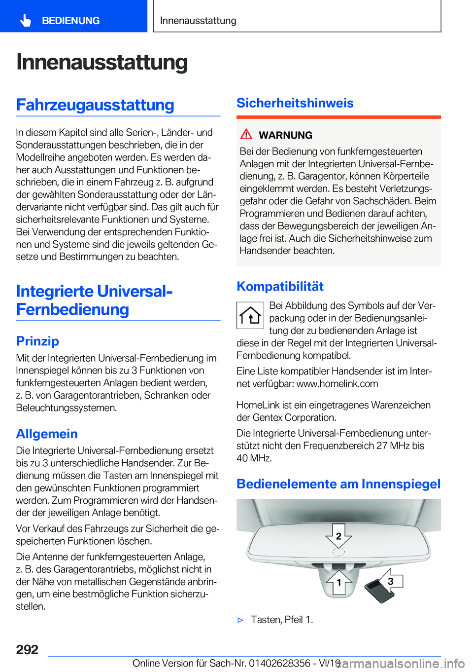 BMW 8 SERIES COUPE 2020  Betriebsanleitungen (in German) �I�n�n�e�n�a�u�s�s�t�a�t�t�u�n�g�F�a�h�r�z�e�u�g�a�u�s�s�t�a�t�t�u�n�g
�I�n��d�i�e�s�e�m��K�a�p�i�t�e�l��s�i�n�d��a�l�l�e��S�e�r�i�e�n�-�,��L�
