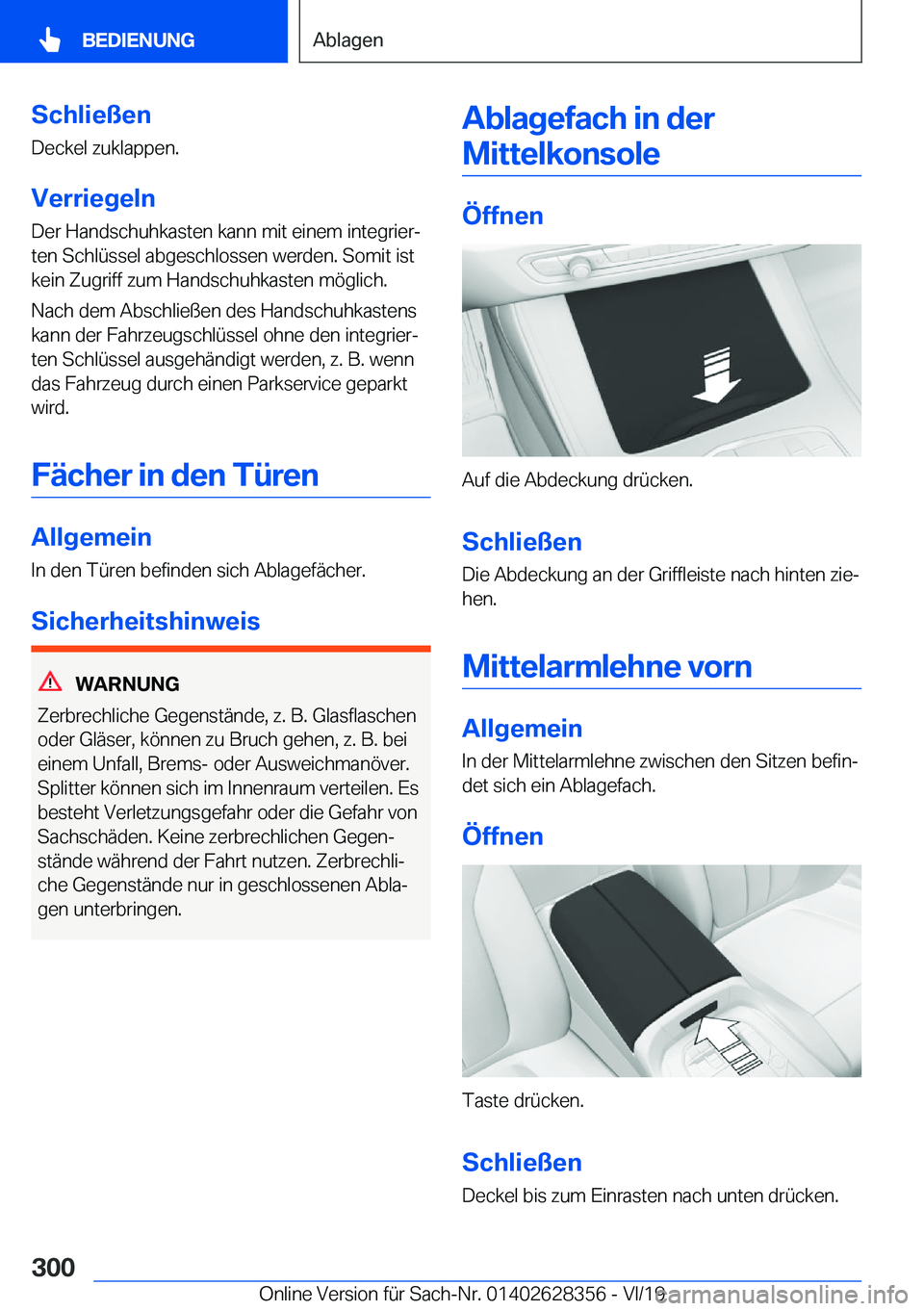 BMW 8 SERIES COUPE 2020  Betriebsanleitungen (in German) �S�c�h�l�i�e�