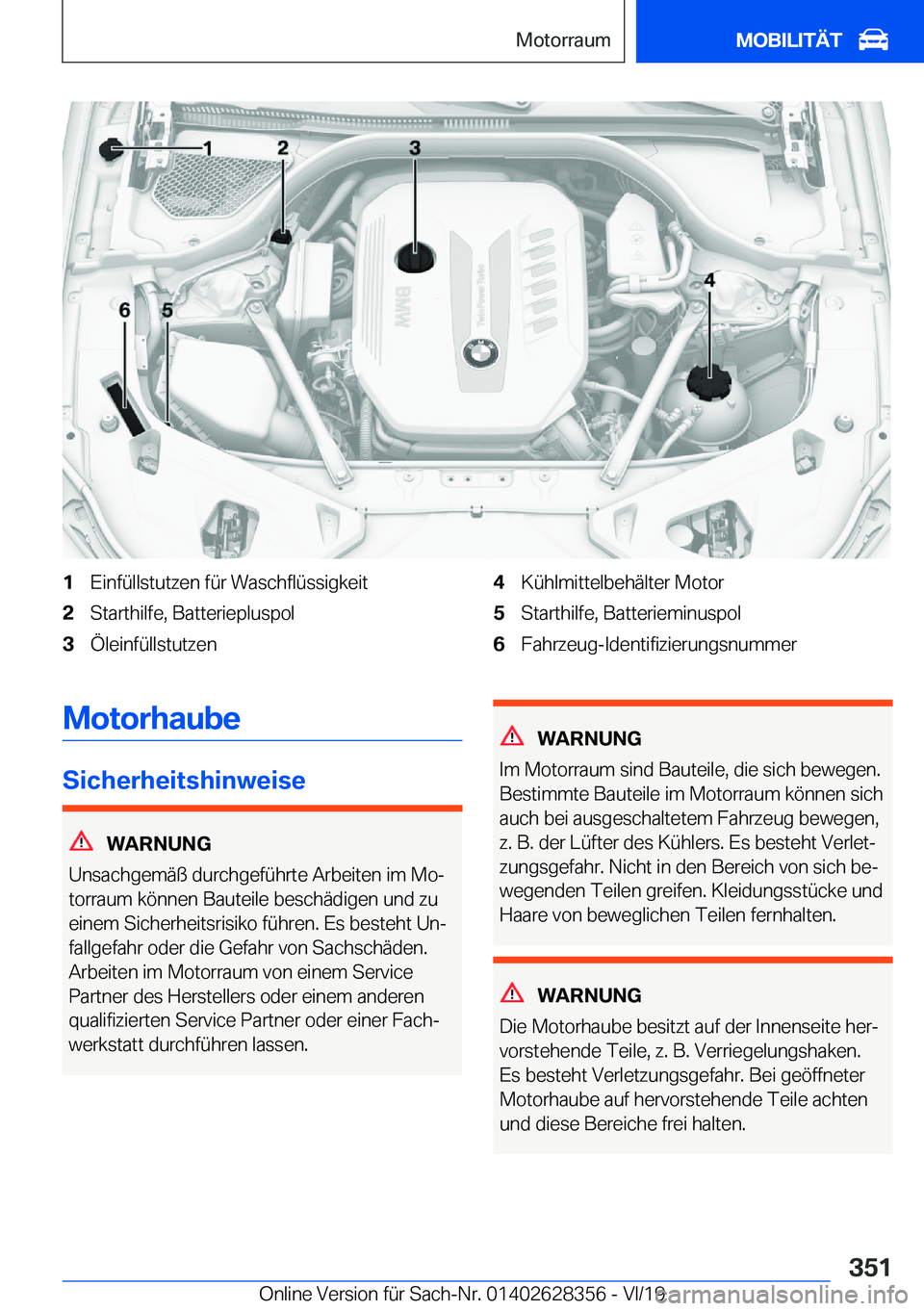BMW 8 SERIES COUPE 2020  Betriebsanleitungen (in German) �1�E�i�n�f�