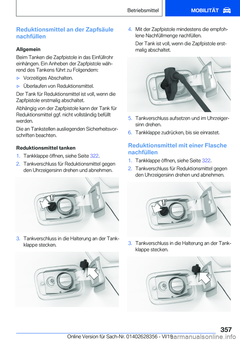 BMW 8 SERIES COUPE 2020  Betriebsanleitungen (in German) �R�e�d�u�k�t�i�o�n�s�m�i�t�t�e�l��a�n��d�e�r��Z�a�p�f�s�