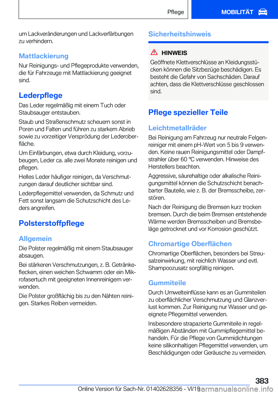 BMW 8 SERIES COUPE 2020  Betriebsanleitungen (in German) �u�m��L�a�c�k�v�e�r�