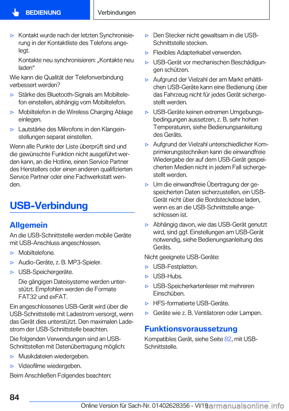 BMW 8 SERIES COUPE 2020  Betriebsanleitungen (in German) x�K�o�n�t�a�k�t��w�u�r�d�e��n�a�c�h��d�e�r��l�e�t�z�t�e�n��S�y�n�c�h�r�o�n�i�s�i�ej�r�u�n�g��i�n��d�e�r��K�o�n�t�a�k�t�l�i�s�t�e��d�e�s��T�e�l�e�f�o�n�s��a�n�g�ej
�l�e�g�t�.
�K�o�n�t�a�k