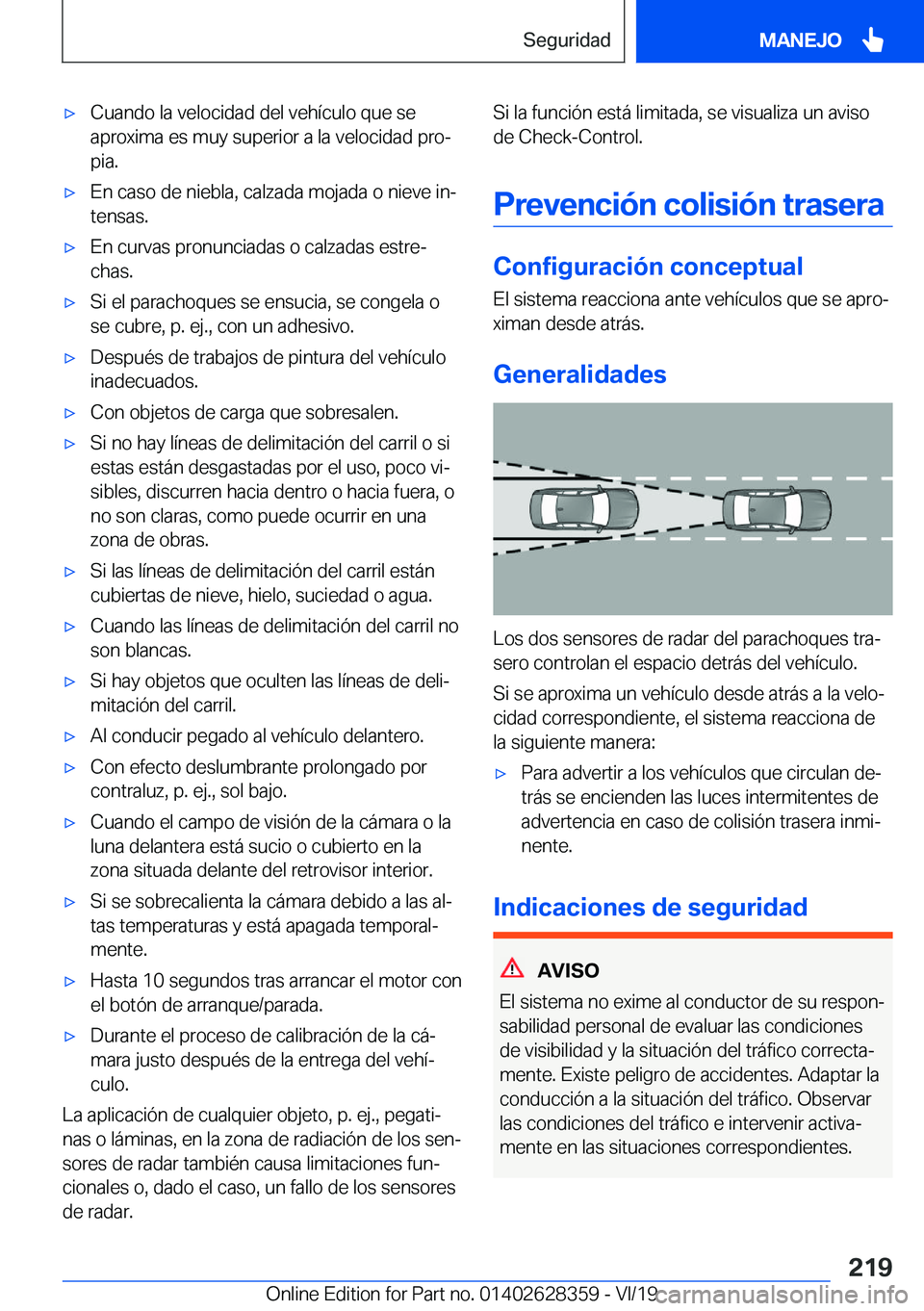 BMW 8 SERIES COUPE 2020  Manuales de Empleo (in Spanish) x�C�u�a�n�d�o��l�a��v�e�l�o�c�i�d�a�d��d�e�l��v�e�h�