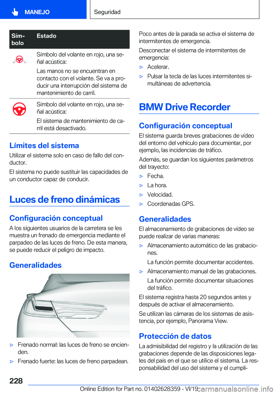 BMW 8 SERIES COUPE 2020  Manuales de Empleo (in Spanish) �S�