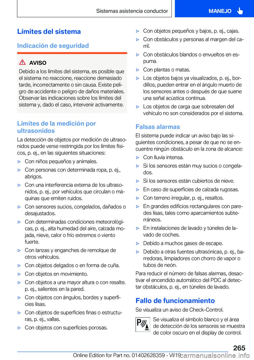 BMW 8 SERIES COUPE 2020  Manuales de Empleo (in Spanish) �L�