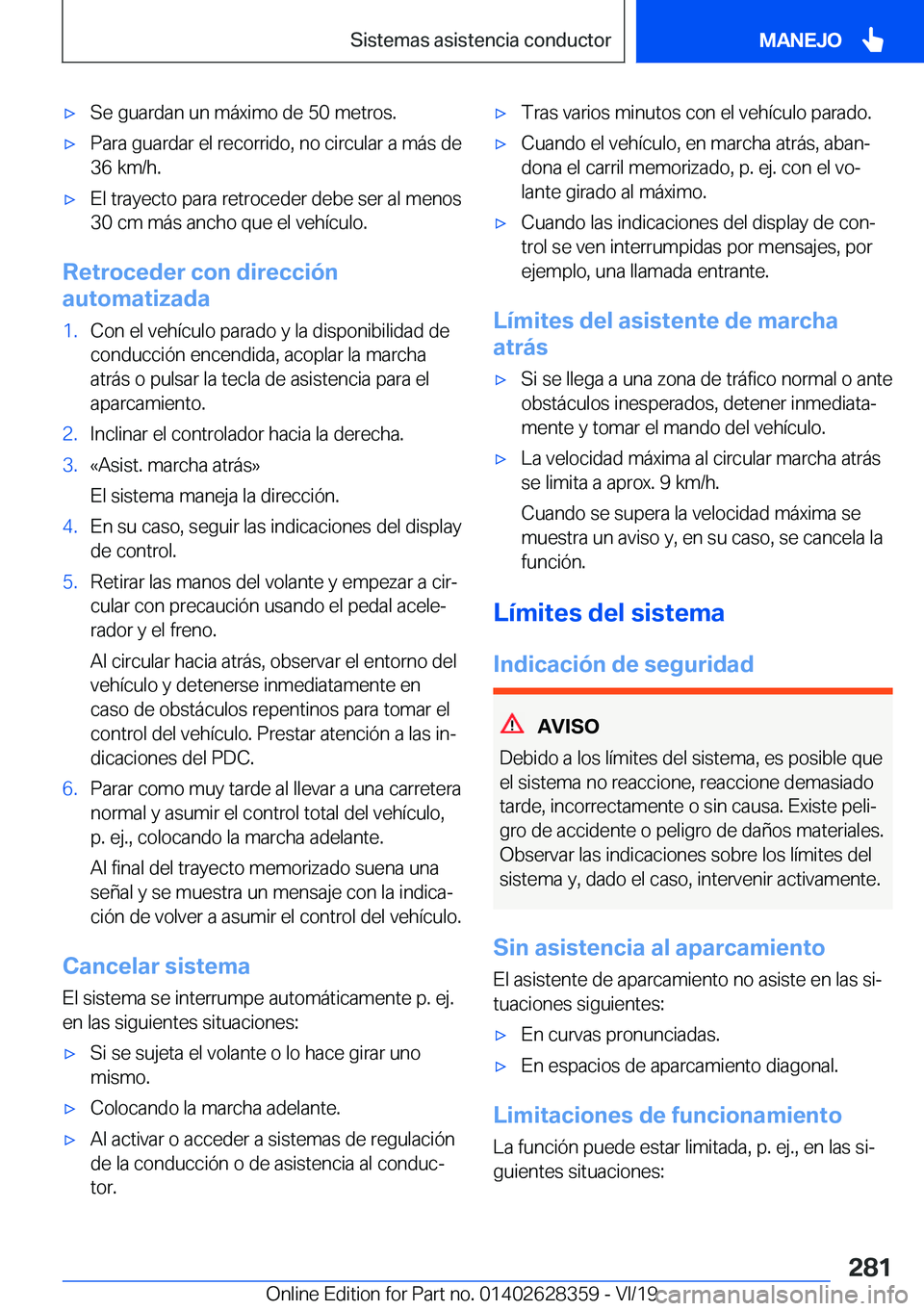 BMW 8 SERIES COUPE 2020  Manuales de Empleo (in Spanish) x�S�e��g�u�a�r�d�a�n��u�n��m�