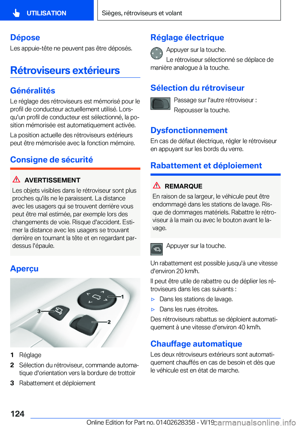 BMW 8 SERIES COUPE 2020  Notices Demploi (in French) �D�é�p�o�s�e
�L�e�s��a�p�p�u�i�e�-�t�ê�t�e��n�e��p�e�u�v�e�n�t��p�a�s��ê�t�r�e��d�é�p�o�s�é�s�.
�R�é�t�r�o�v�i�s�e�u�r�s��e�x�t�é�r�i�e�u�r�s
�G�é�n�é�r�a�l�i�t�é�s �L�e��r�é�g�l�a�