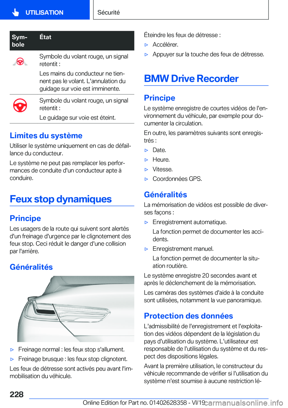 BMW 8 SERIES COUPE 2020  Notices Demploi (in French) �S�y�mj
�b�o�l�e�