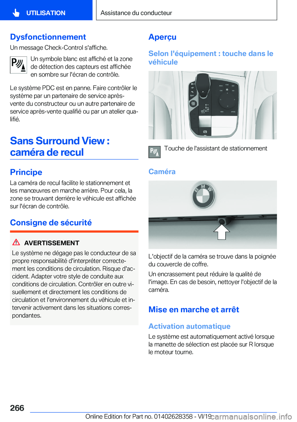 BMW 8 SERIES COUPE 2020  Notices Demploi (in French) �D�y�s�f�o�n�c�t�i�o�n�n�e�m�e�n�t
�U�n��m�e�s�s�a�g�e��C�h�e�c�k�-�C�o�n�t�r�o�l��s�'�a�f�f�i�c�h�e�.
�U�n��s�y�m�b�o�l�e��b�l�a�n�c��e�s�t��a�f�f�i�c�h�é��e�t��l�a��z�o�n�e�d�e��d�é