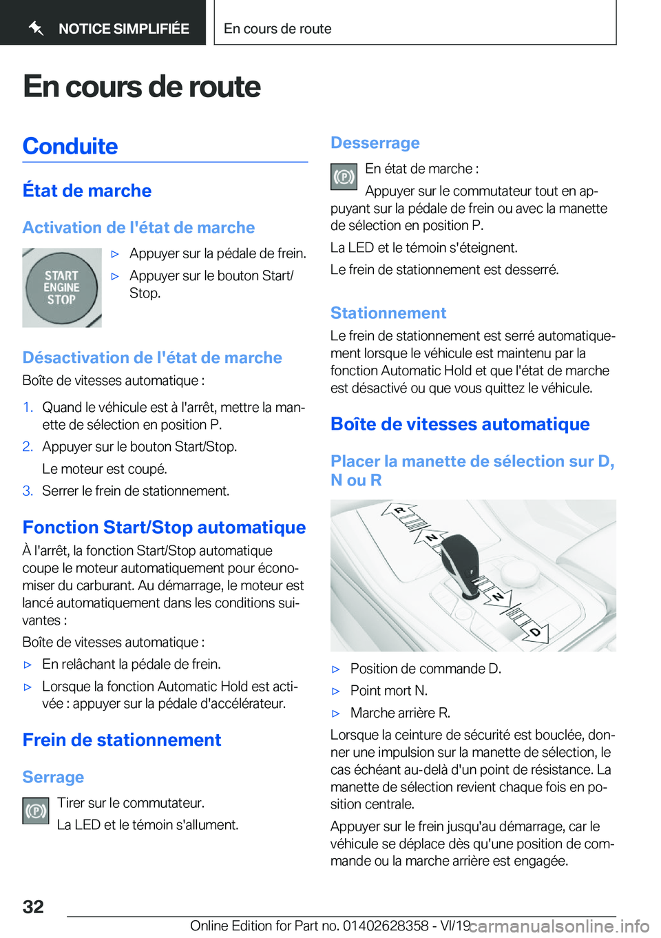 BMW 8 SERIES COUPE 2020  Notices Demploi (in French) �E�n��c�o�u�r�s��d�e��r�o�u�t�e�C�o�n�d�u�i�t�e
�