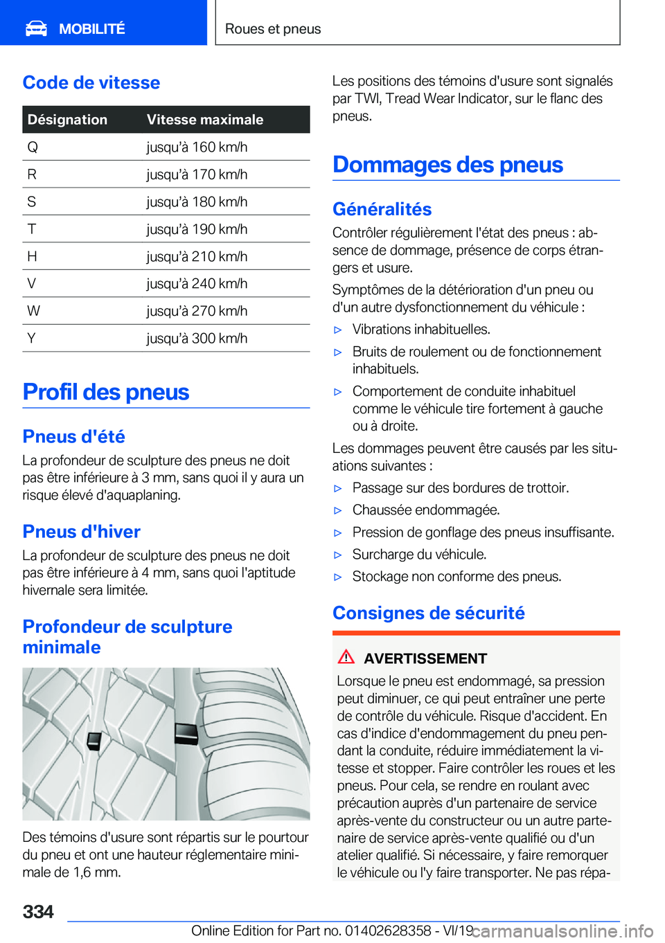 BMW 8 SERIES COUPE 2020  Notices Demploi (in French) �C�o�d�e��d�e��v�i�t�e�s�s�e�D�é�s�i�g�n�a�t�i�o�n�V�i�t�e�s�s�e��m�a�x�i�m�a�l�e�Q�j�u�s�q�us�