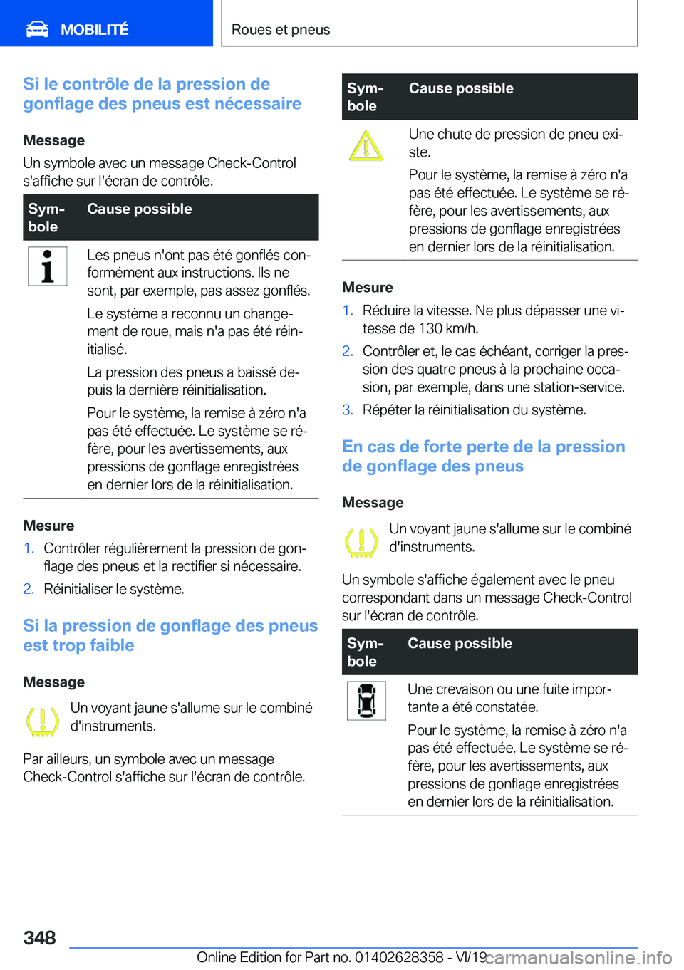 BMW 8 SERIES COUPE 2020  Notices Demploi (in French) �S�i��l�e��c�o�n�t�r�