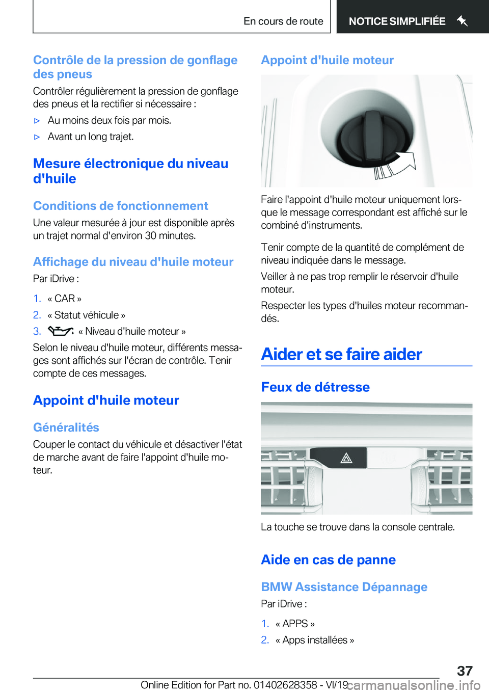 BMW 8 SERIES COUPE 2020  Notices Demploi (in French) �C�o�n�t�r�