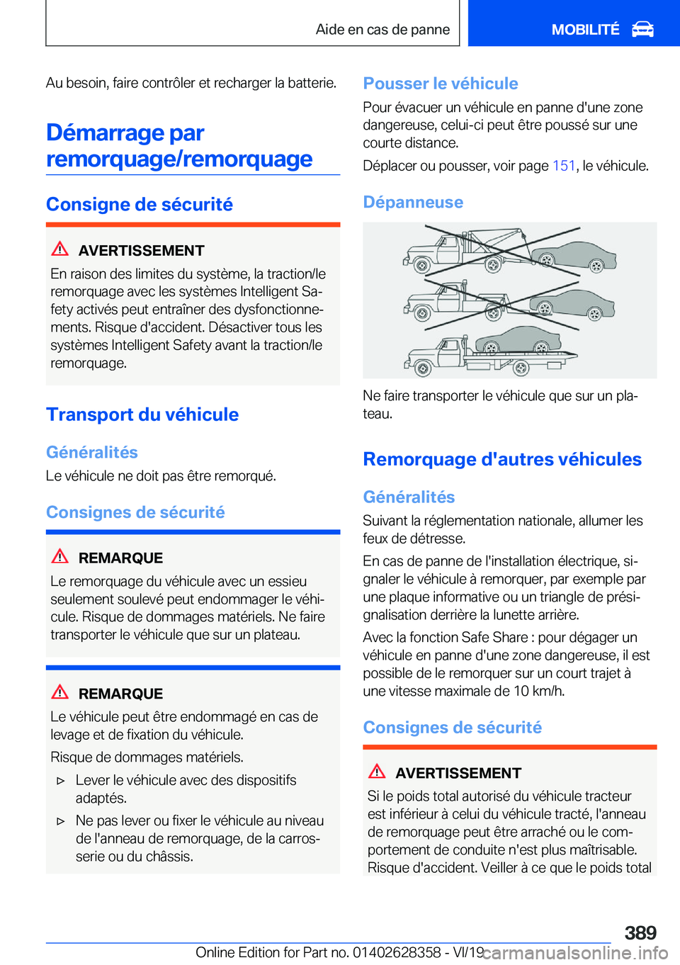 BMW 8 SERIES COUPE 2020  Notices Demploi (in French) �A�u��b�e�s�o�i�n�,��f�a�i�r�e��c�o�n�t�r�