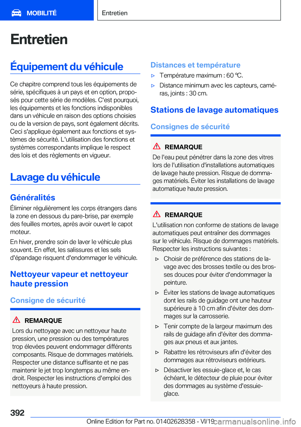 BMW 8 SERIES COUPE 2020  Notices Demploi (in French) �E�n�t�r�e�t�i�e�n�