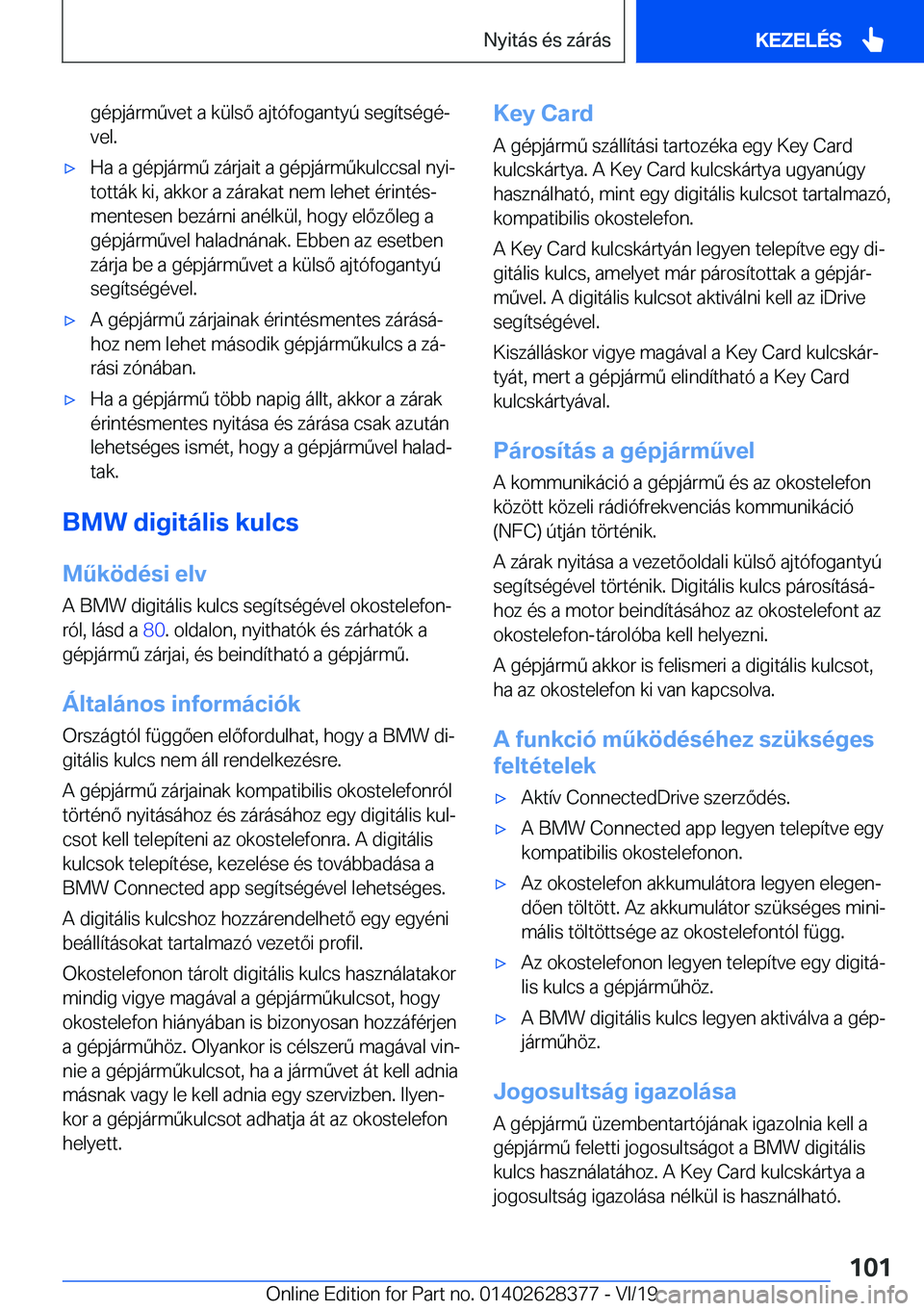 BMW 8 SERIES COUPE 2020  Kezelési útmutató (in Hungarian) �g�