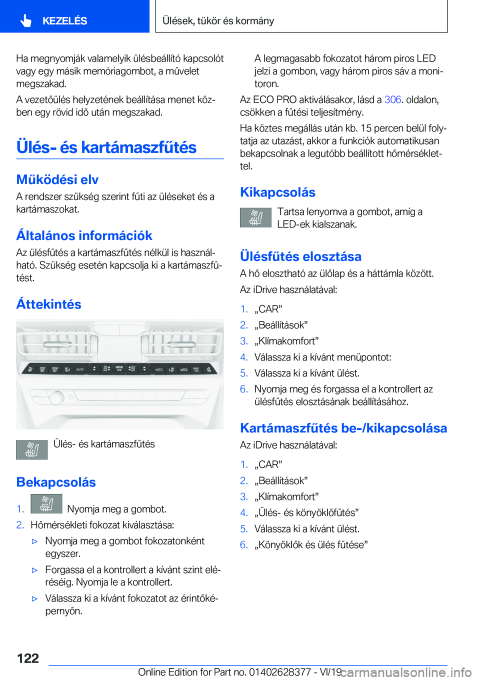 BMW 8 SERIES COUPE 2020  Kezelési útmutató (in Hungarian) �H�a��m�e�g�n�y�o�m�j�