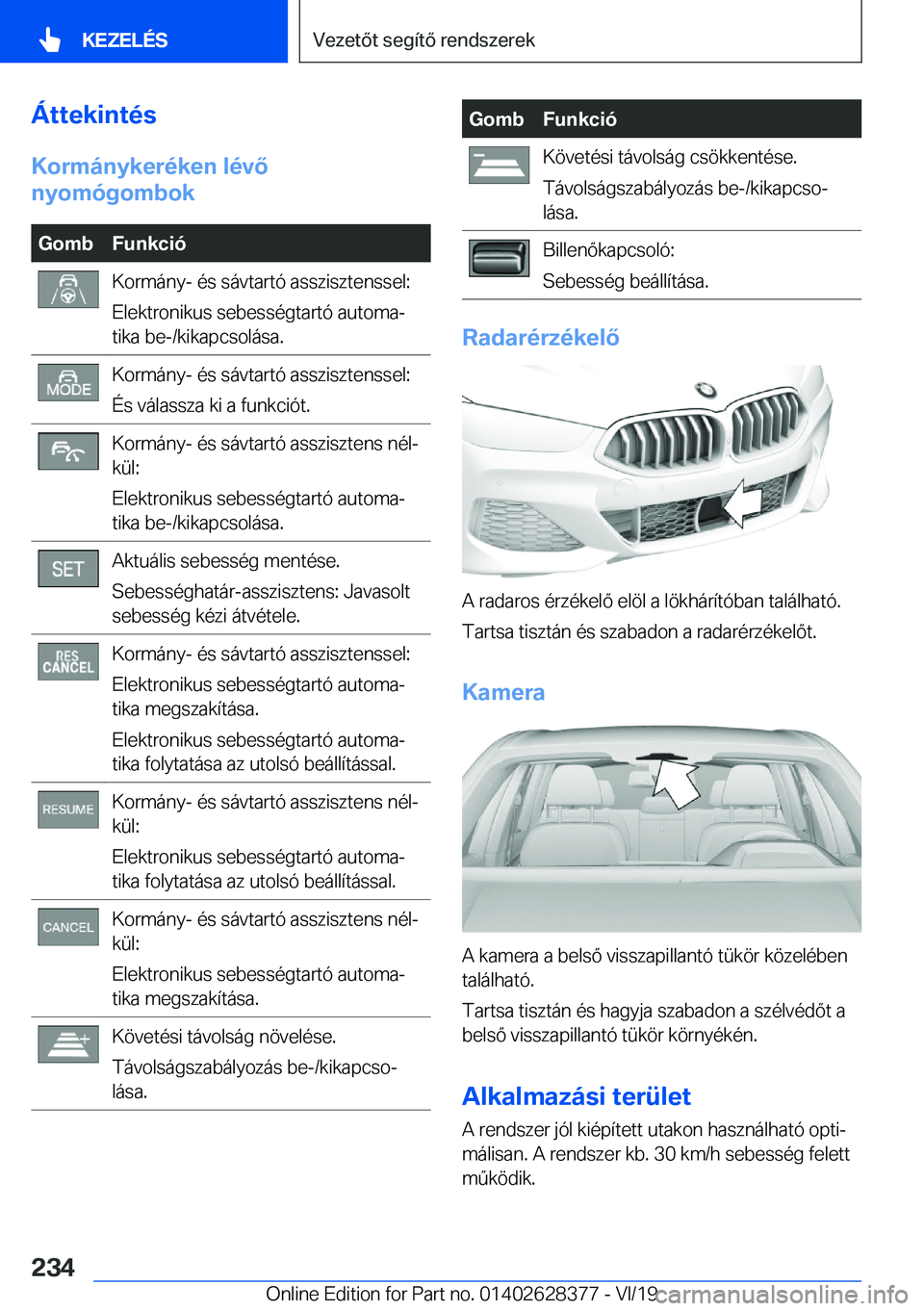 BMW 8 SERIES COUPE 2020  Kezelési útmutató (in Hungarian) �