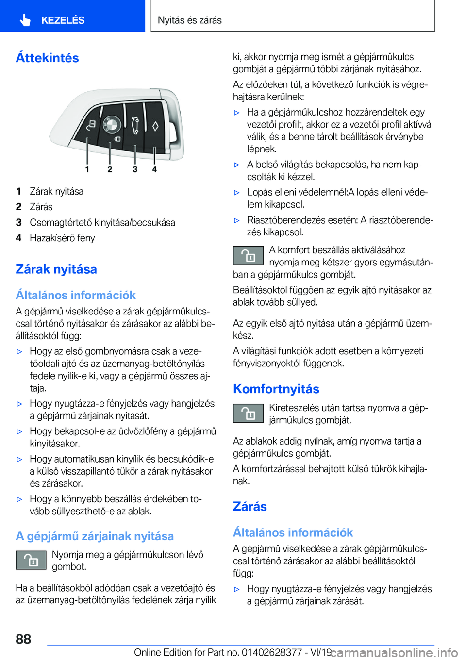 BMW 8 SERIES COUPE 2020  Kezelési útmutató (in Hungarian) �