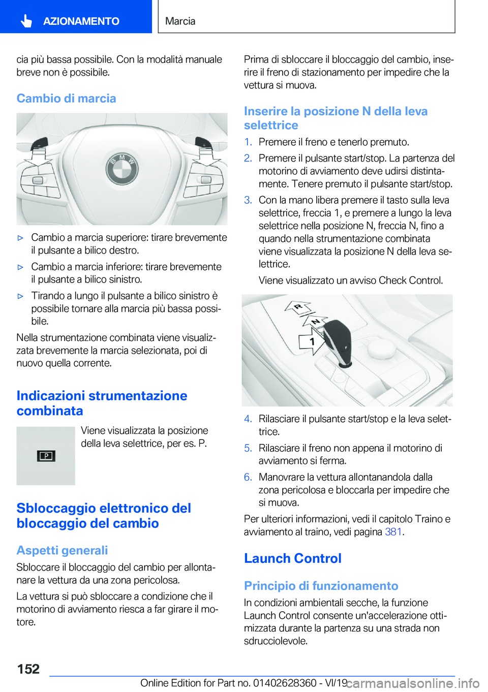 BMW 8 SERIES COUPE 2020  Libretti Di Uso E manutenzione (in Italian) �c�i�a��p�i�