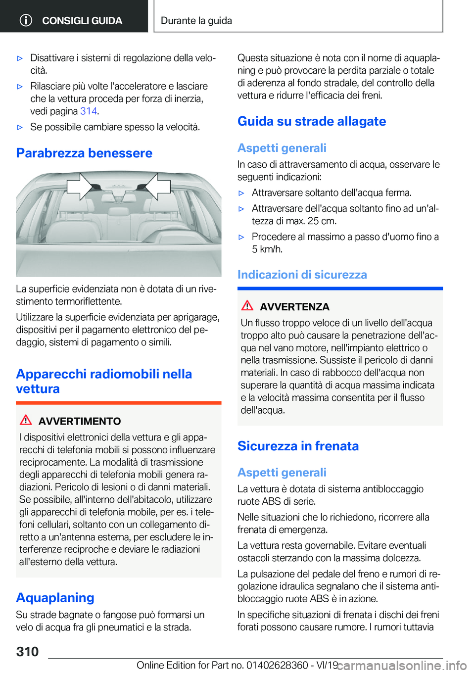 BMW 8 SERIES COUPE 2020  Libretti Di Uso E manutenzione (in Italian) 'x�D�i�s�a�t�t�i�v�a�r�e��i��s�i�s�t�e�m�i��d�i��r�e�g�o�l�a�z�i�o�n�e��d�e�l�l�a��v�e�l�oª�c�i�t�