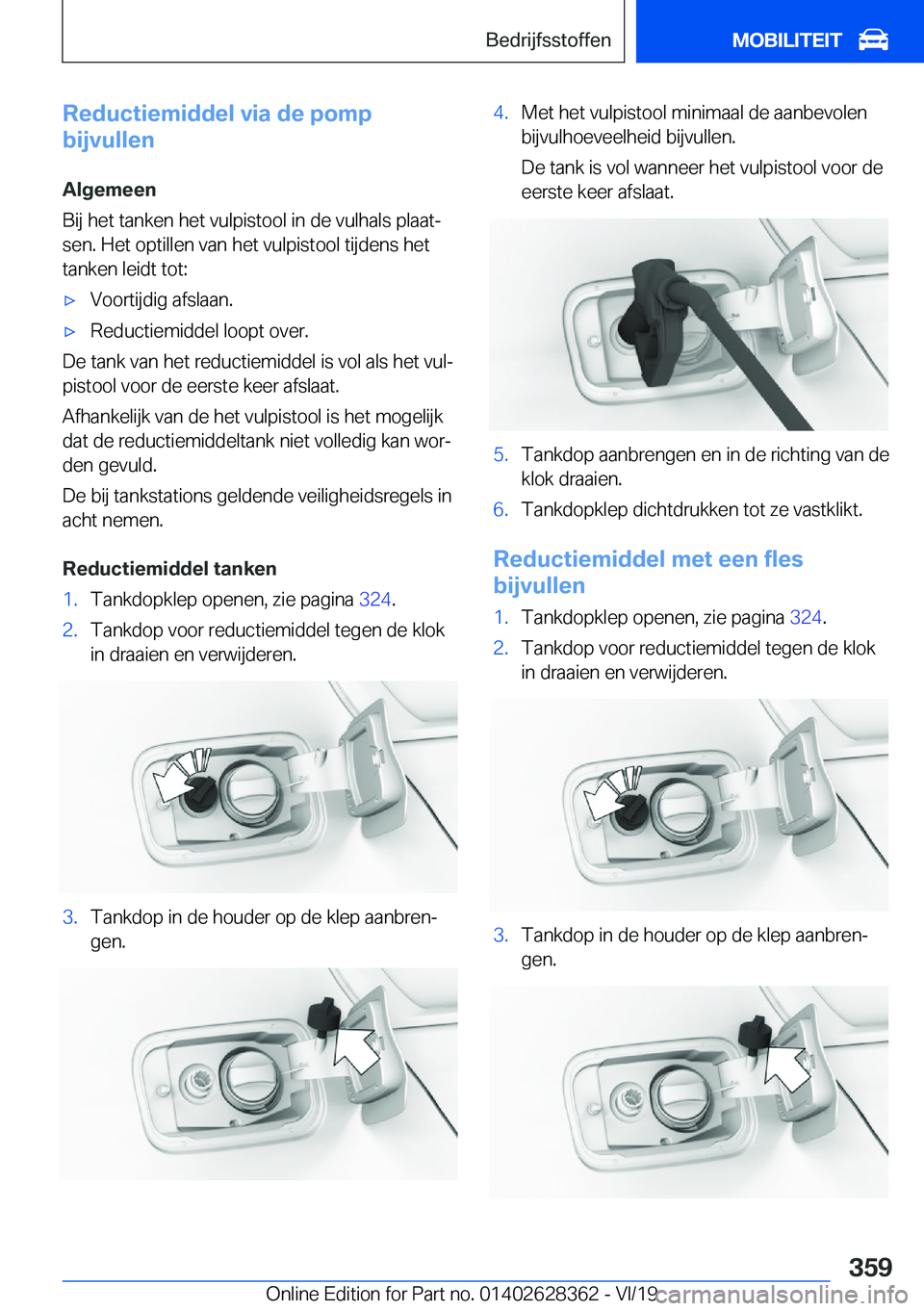 BMW 8 SERIES COUPE 2020  Instructieboekjes (in Dutch) �R�e�d�u�c�t�i�e�m�i�d�d�e�l��v�i�a��d�e��p�o�m�p
�b�i�j�v�u�l�l�e�n
�A�l�g�e�m�e�e�n
�B�i�j��h�e�t��t�a�n�k�e�n��h�e�t��v�u�l�p�i�s�t�o�o�l��i�n��d�e��v�u�l�h�a�l�s��p�l�a�a�tj �s�e�n�.�
