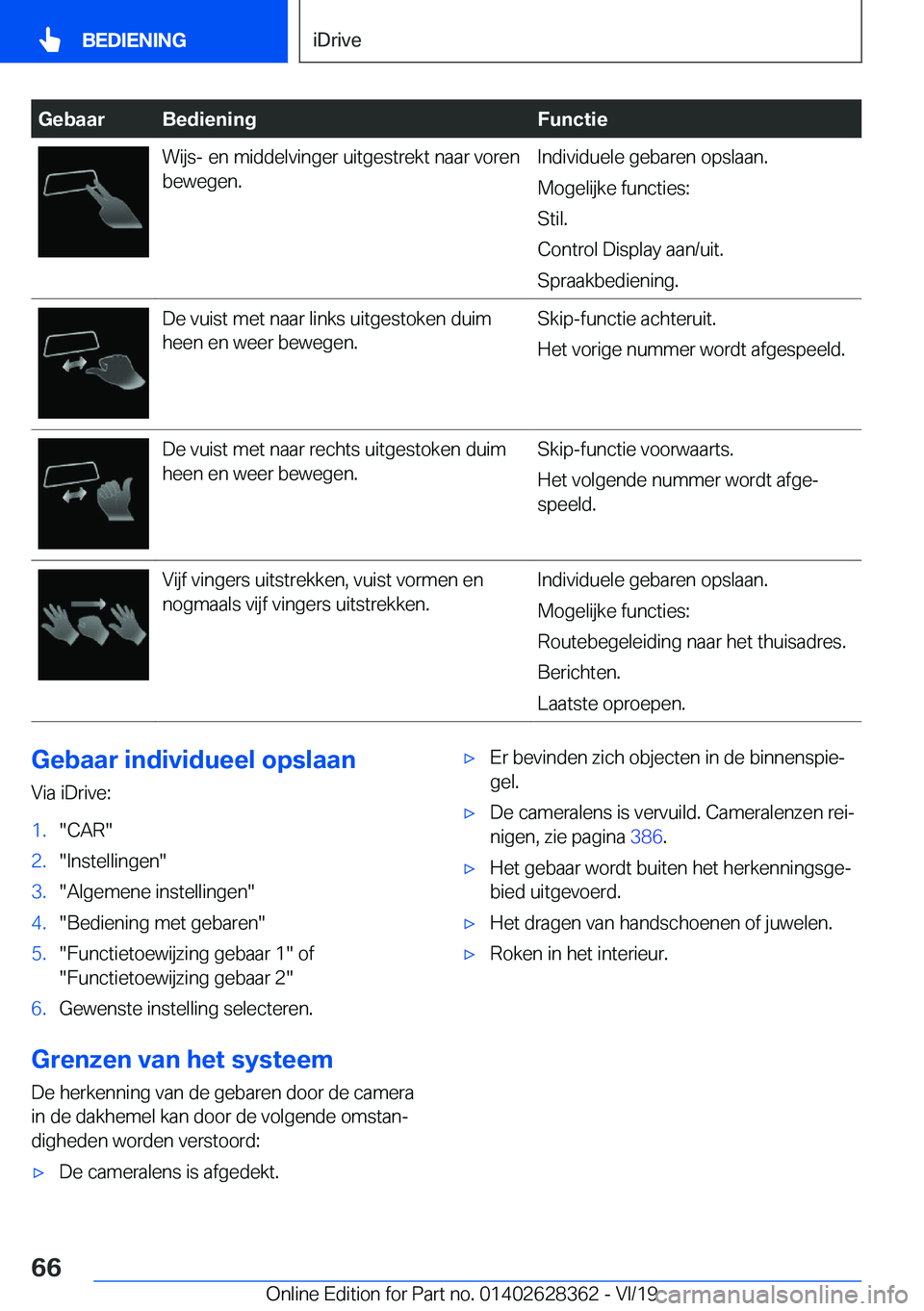 BMW 8 SERIES COUPE 2020  Instructieboekjes (in Dutch) �G�e�b�a�a�r�B�e�d�i�e�n�i�n�g�F�u�n�c�t�i�e�W�i�j�s�-��e�n��m�i�d�d�e�l�v�i�n�g�e�r��u�i�t�g�e�s�t�r�e�k�t��n�a�a�r��v�o�r�e�n�b�e�w�e�g�e�n�.�I�n�d�i�v�i�d�u�e�l�e��g�e�b�a�r�e�n��o�p�s�l�a�a