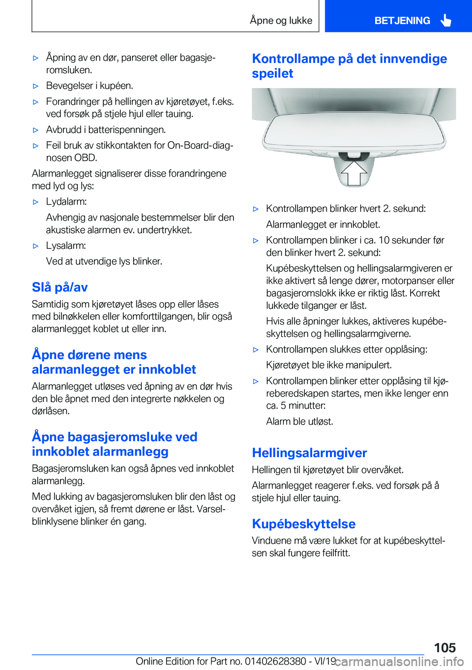 BMW 8 SERIES COUPE 2020  InstruksjonsbØker (in Norwegian) 'x�