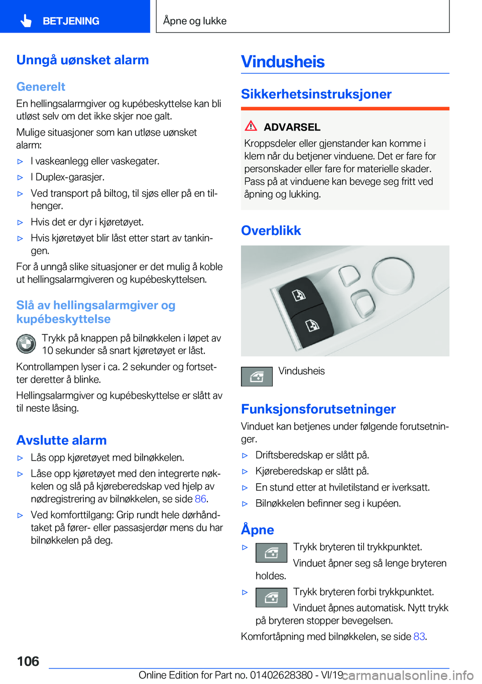 BMW 8 SERIES COUPE 2020  InstruksjonsbØker (in Norwegian) �U�n�n�g�å��u�