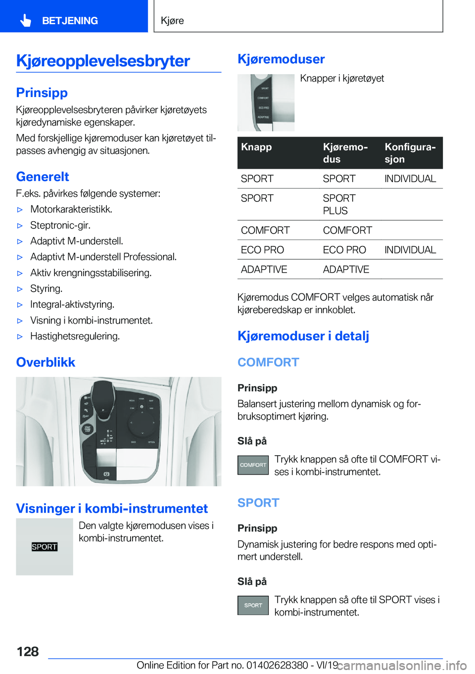 BMW 8 SERIES COUPE 2020  InstruksjonsbØker (in Norwegian) �K�j�