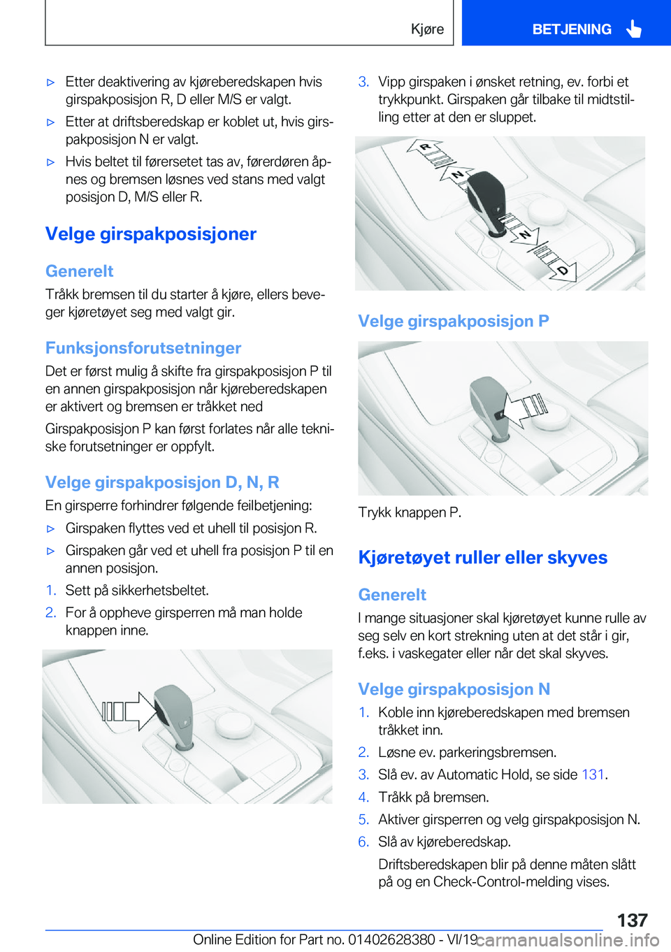 BMW 8 SERIES COUPE 2020  InstruksjonsbØker (in Norwegian) 'x�E�t�t�e�r��d�e�a�k�t�i�v�e�r�i�n�g��a�v��k�j�