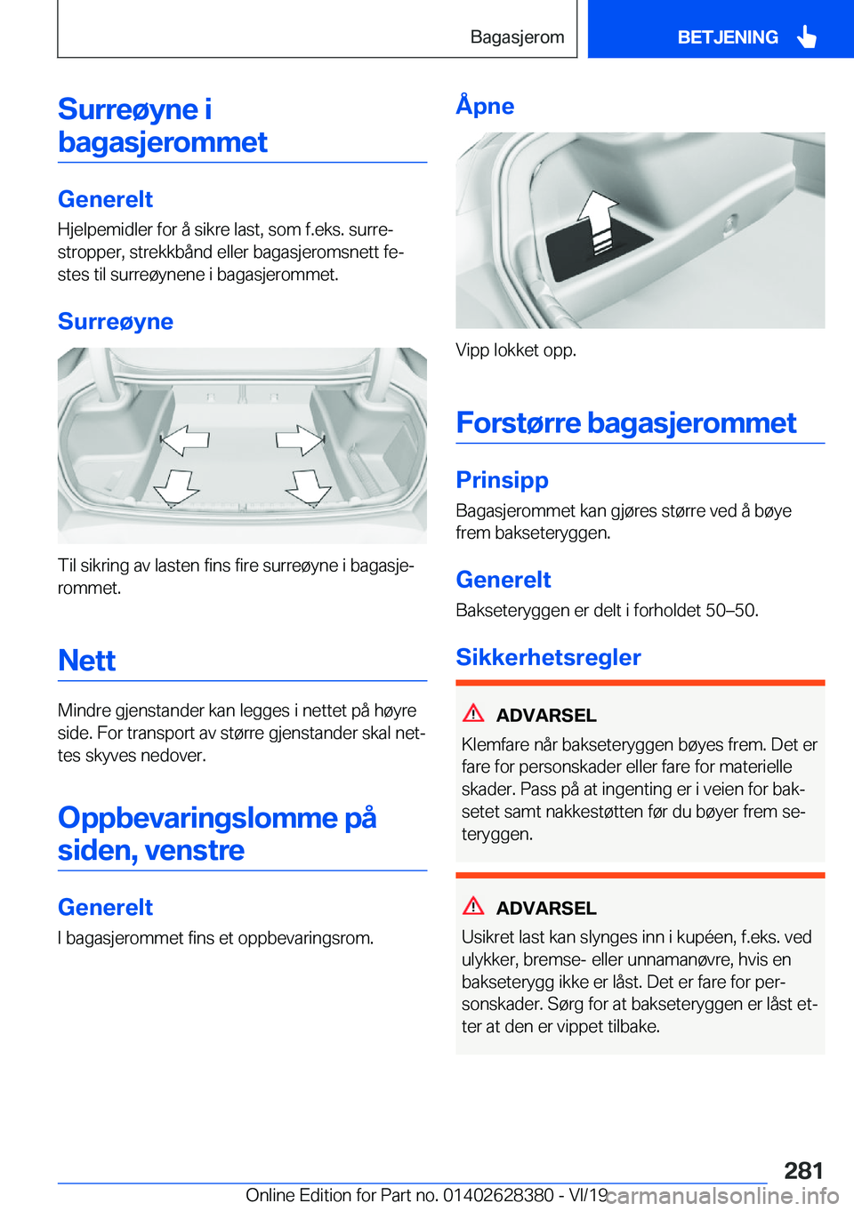 BMW 8 SERIES COUPE 2020  InstruksjonsbØker (in Norwegian) �S�u�r�r�e�