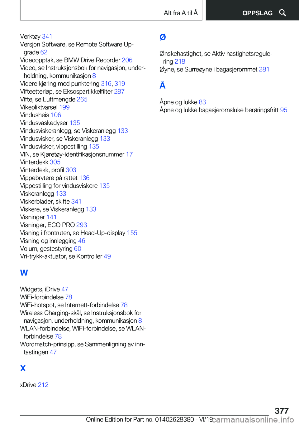 BMW 8 SERIES COUPE 2020  InstruksjonsbØker (in Norwegian) �V�e�r�k�t�