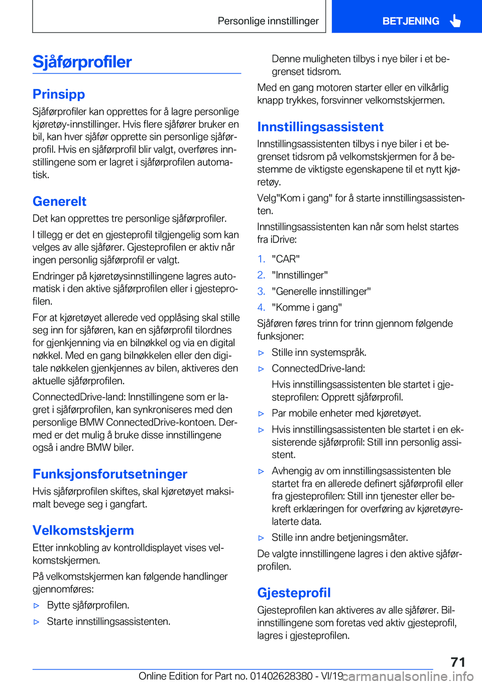 BMW 8 SERIES COUPE 2020  InstruksjonsbØker (in Norwegian) �S�j�å�f�