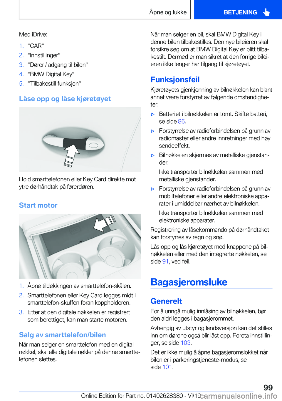 BMW 8 SERIES COUPE 2020  InstruksjonsbØker (in Norwegian) �M�e�d��i�D�r�i�v�e�:�1�.��C�A�R��2�.��I�n�n�s�t�i�l�l�i�n�g�e�r��3�.��D�