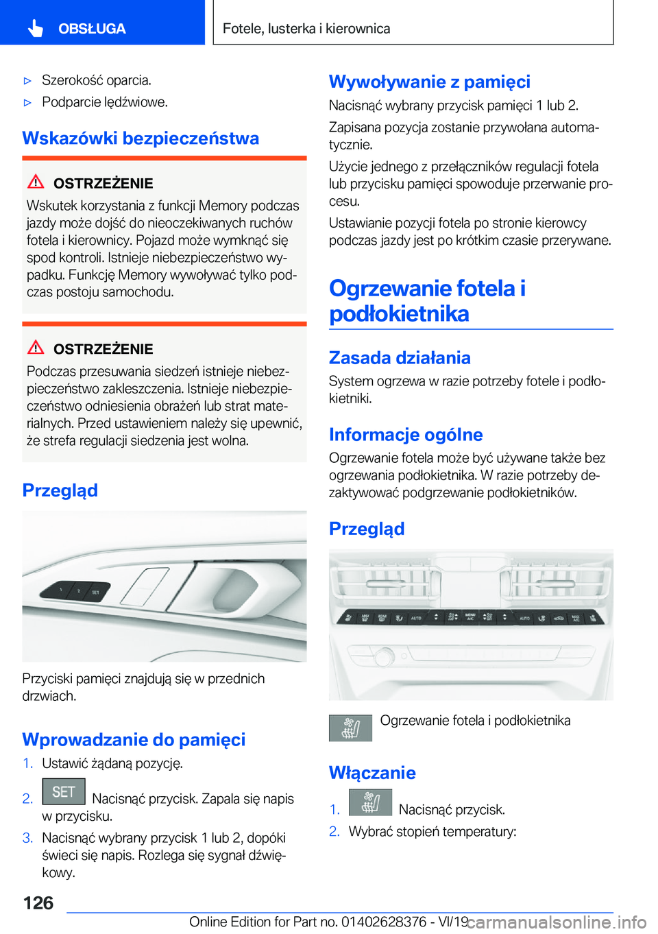 BMW 8 SERIES COUPE 2020  Instrukcja obsługi (in Polish) 'x�S�z�e�r�o�k�o�