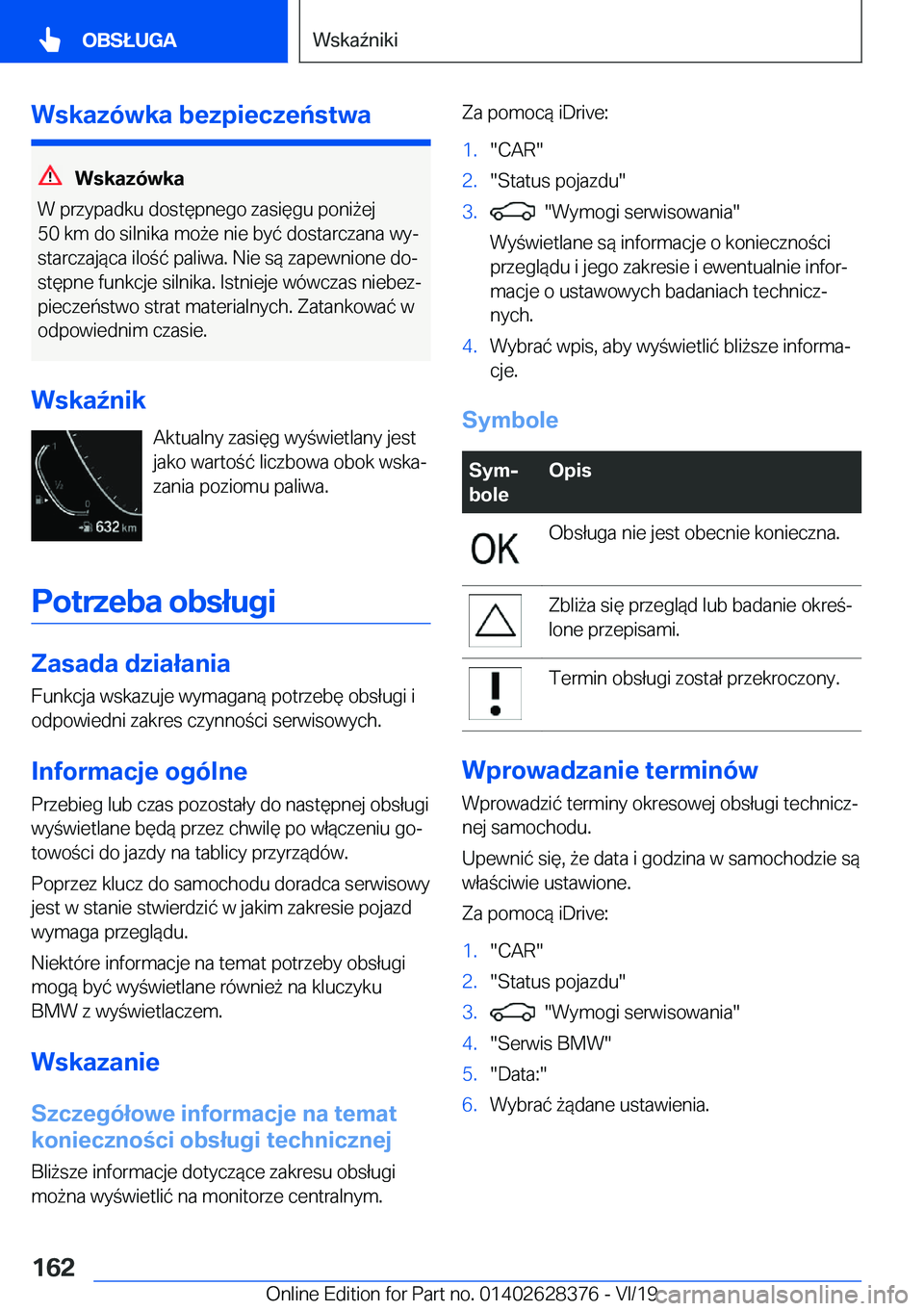 BMW 8 SERIES COUPE 2020  Instrukcja obsługi (in Polish) �W�s�k�a�z�