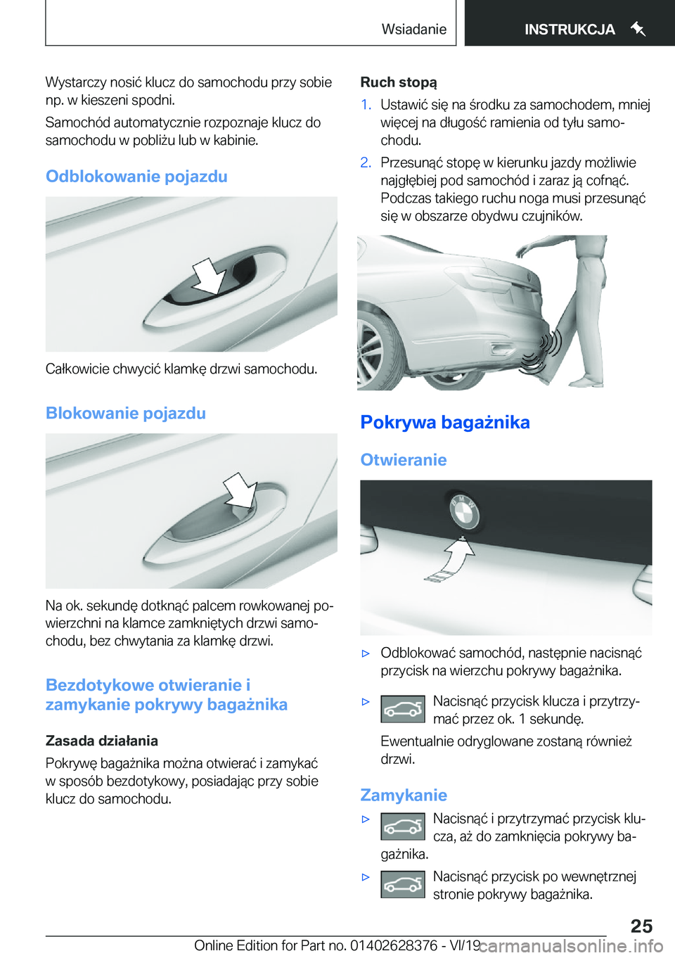 BMW 8 SERIES COUPE 2020  Instrukcja obsługi (in Polish) �W�y�s�t�a�r�c�z�y��n�o�s�i�