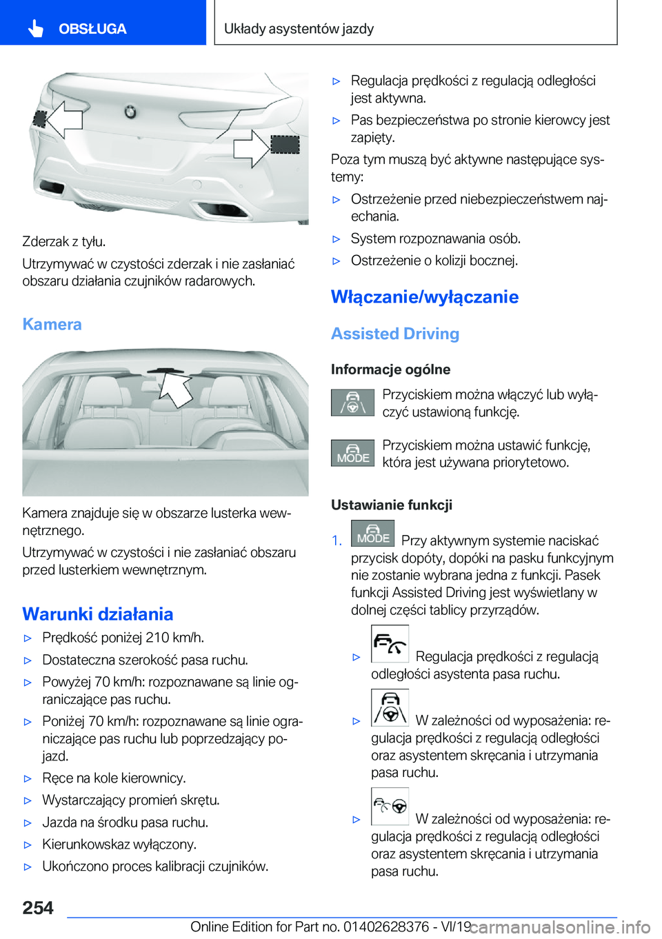 BMW 8 SERIES COUPE 2020  Instrukcja obsługi (in Polish) �Z�d�e�r�z�a�k��z��t�y�ł�u�.
�U�t�r�z�y�m�y�w�a�