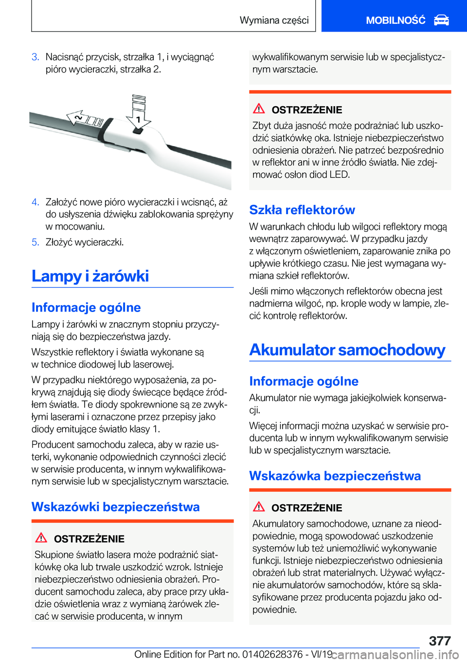 BMW 8 SERIES COUPE 2020  Instrukcja obsługi (in Polish) �3�.�N�a�c�i�s�n�
