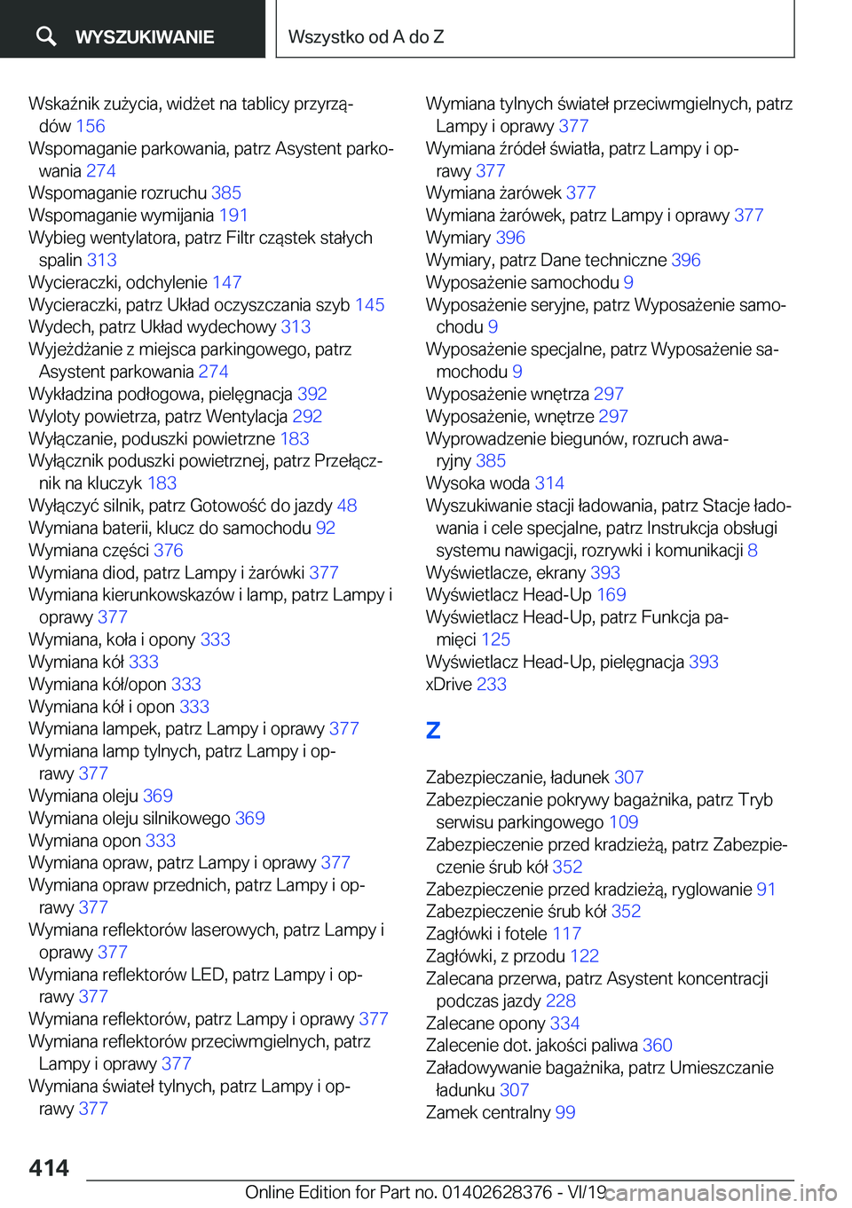 BMW 8 SERIES COUPE 2020  Instrukcja obsługi (in Polish) �W�s�k�a7�n�i�k��z�u9�y�c�i�a�,��w�i�d9�e�t��n�a��t�a�b�l�i�c�y��p�r�z�y�r�z�
