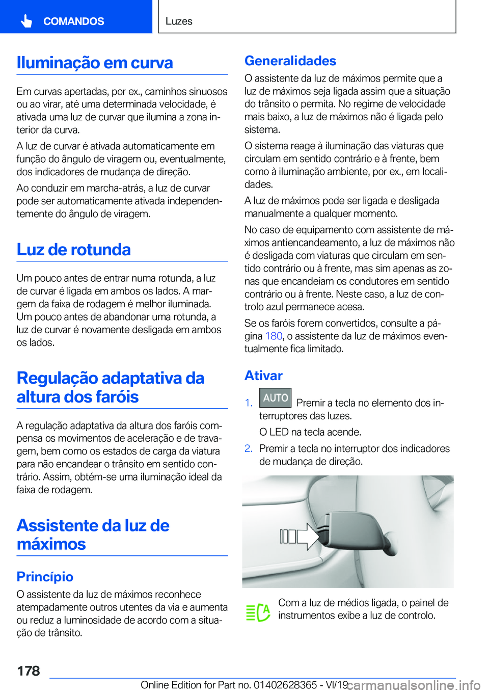BMW 8 SERIES COUPE 2020  Manual do condutor (in Portuguese) �I�l�u�m�i�n�a�