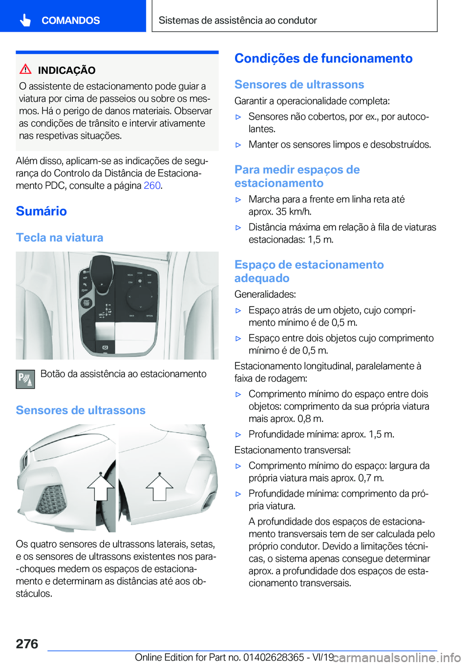 BMW 8 SERIES COUPE 2020  Manual do condutor (in Portuguese) �I�N�D�I�C�A�