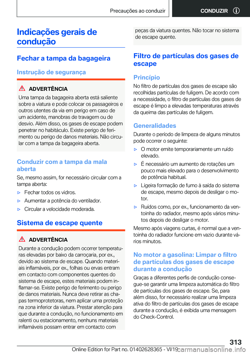 BMW 8 SERIES COUPE 2020  Manual do condutor (in Portuguese) �I�n�d�i�c�a�