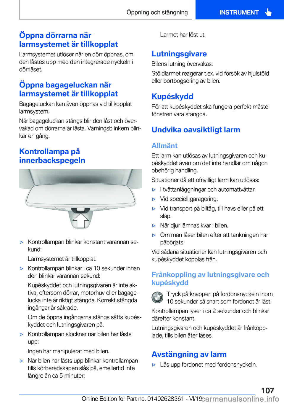 BMW 8 SERIES COUPE 2020  InstruktionsbÖcker (in Swedish) �