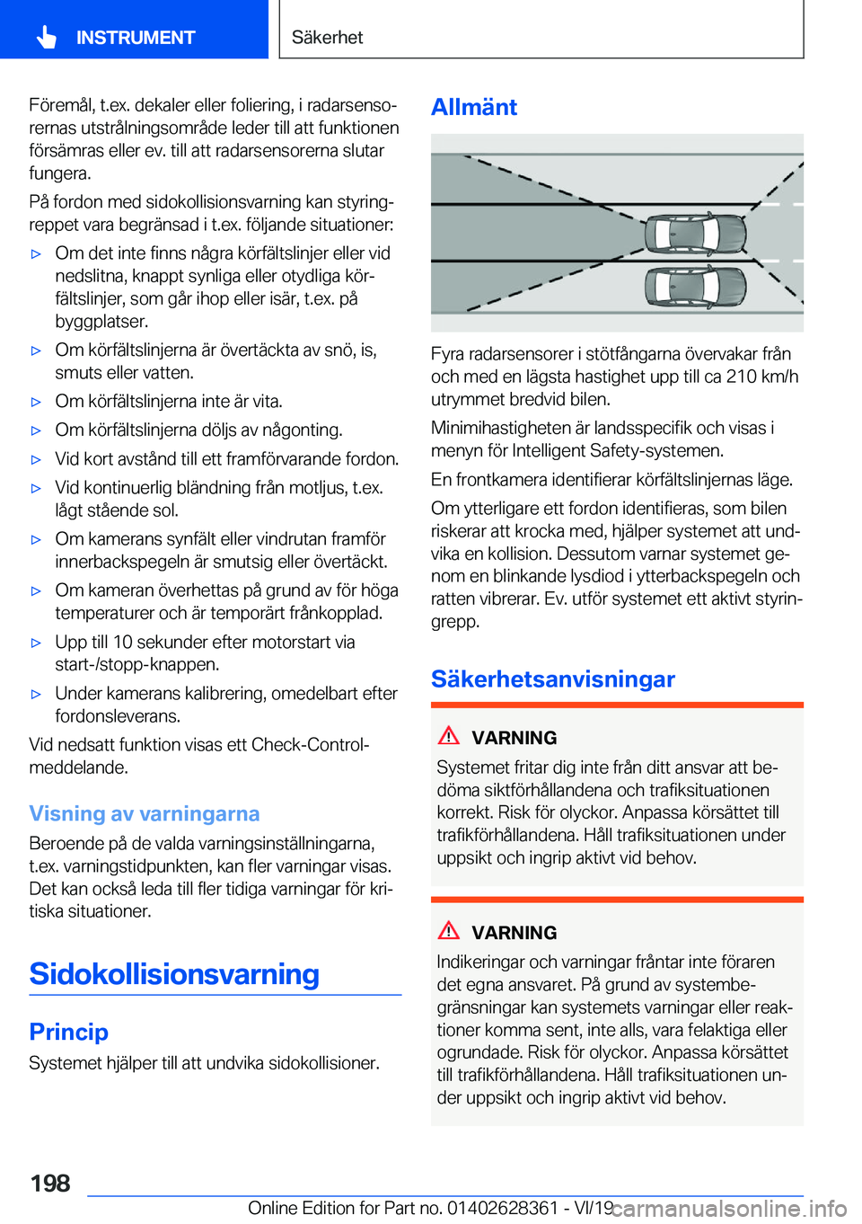 BMW 8 SERIES COUPE 2020  InstruktionsbÖcker (in Swedish) �F�