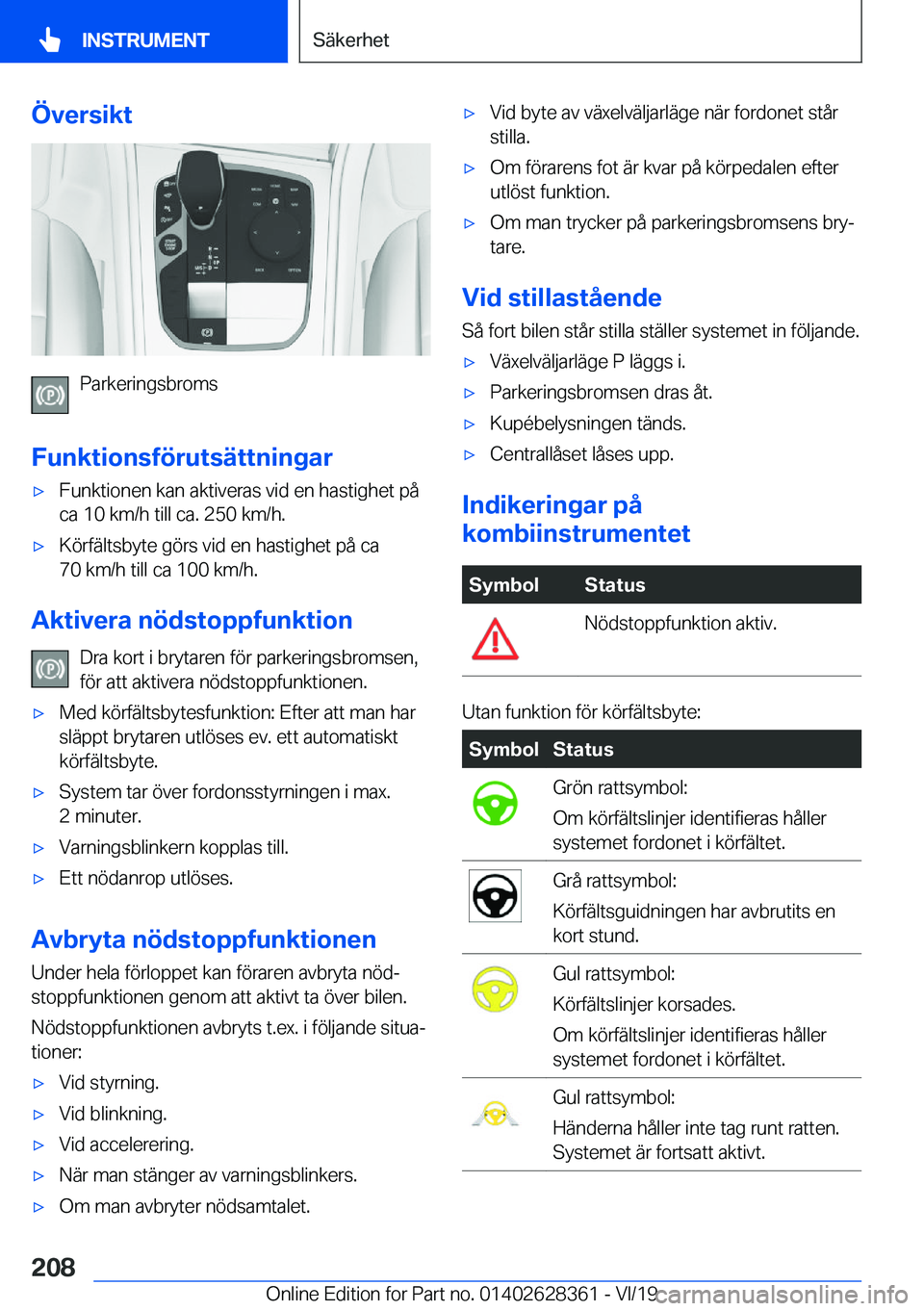 BMW 8 SERIES COUPE 2020  InstruktionsbÖcker (in Swedish) �